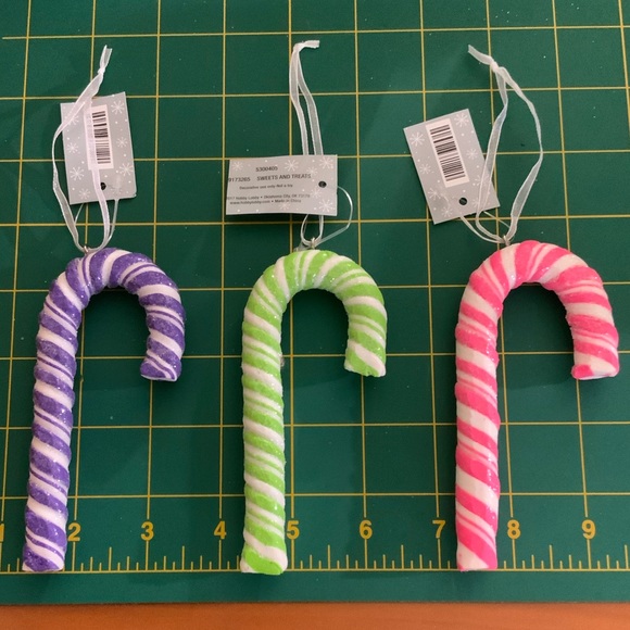 “Sugar” Coated Candy Cane Ornament Bundle - Picture 7 of 9